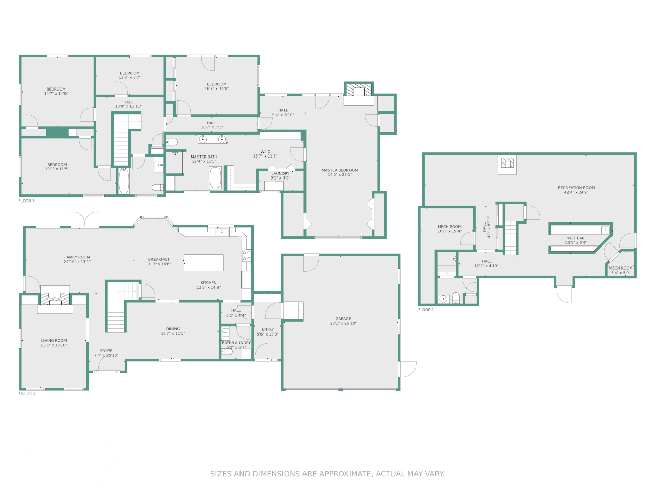 a multi floor floorplan