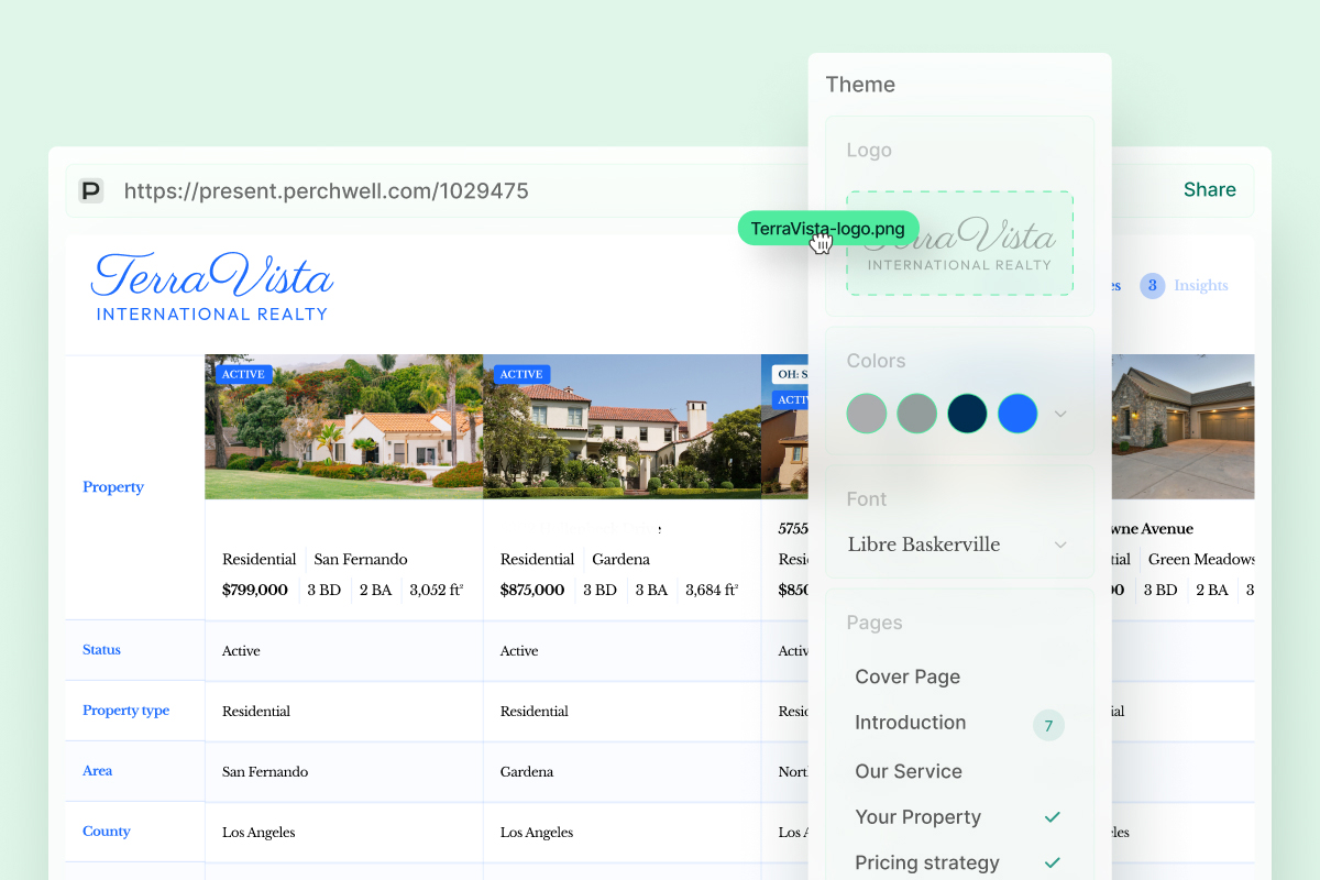 Customized branded presentations and reports