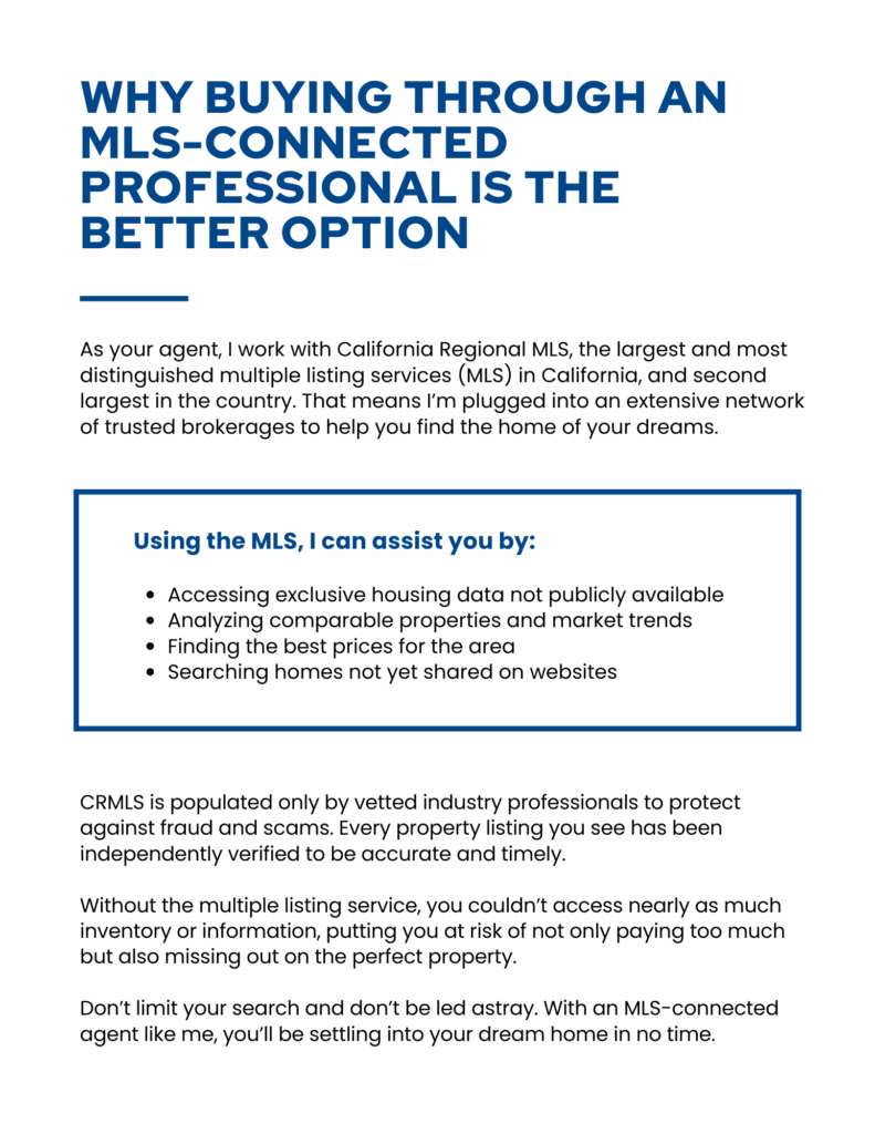 SIMPLE Why Buying Through an MLS Connected Professional is the Better Option