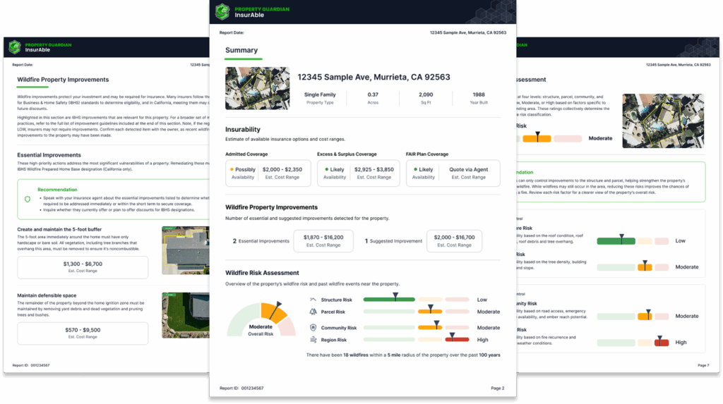 InsurAble Report Pages