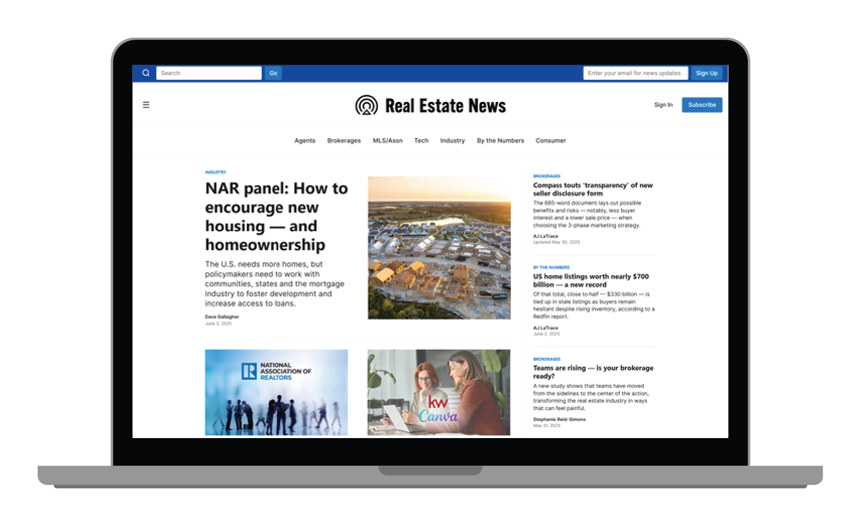 RealEstateNews Laptop