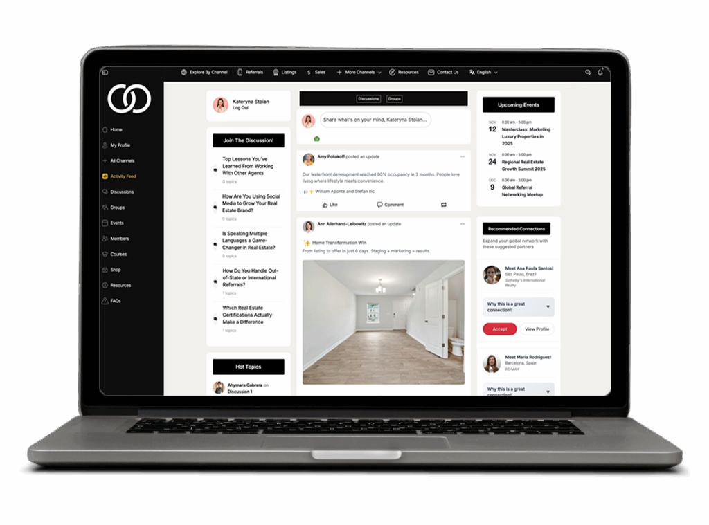 Global Referral Connect activity feed